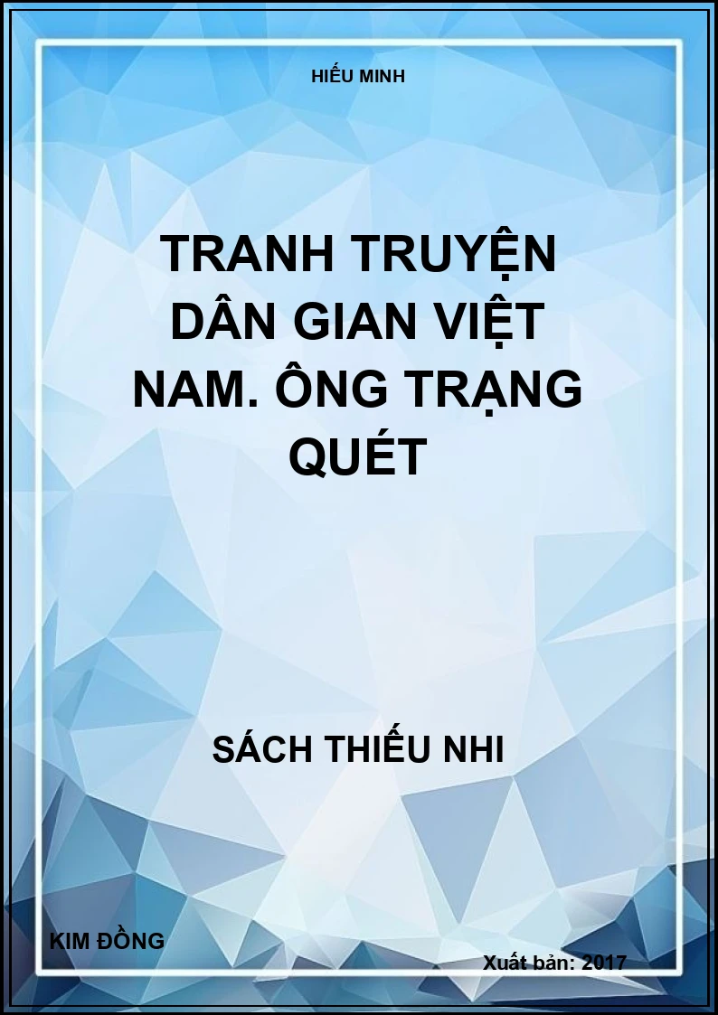 Tranh truyện dân gian Việt Nam. Ông trạng quét