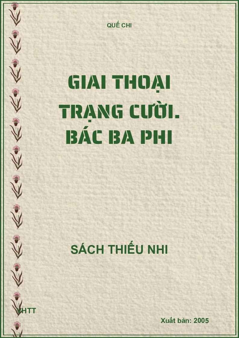 Giai thoại trạng cười. Bác Ba Phi