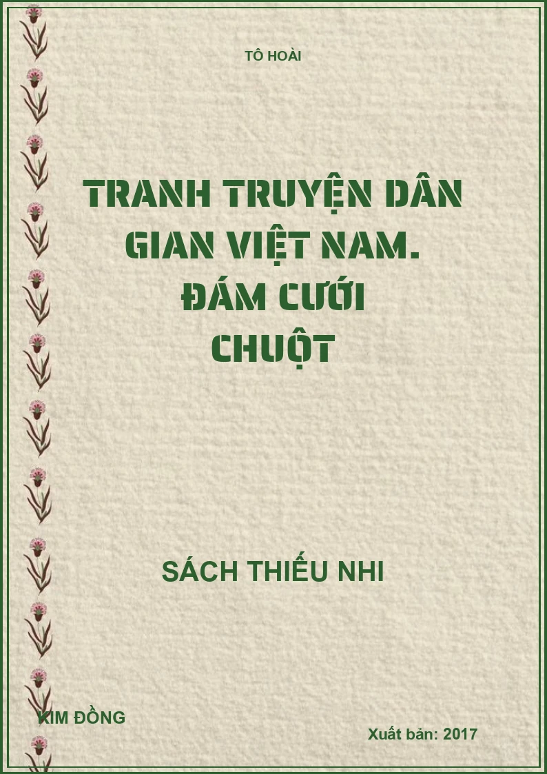 Tranh truyện dân gian Việt Nam. Đám cưới chuột