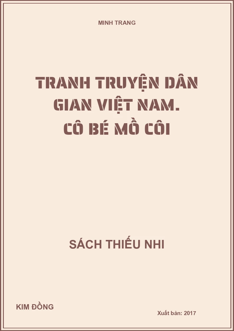 Tranh truyện dân gian Việt Nam. Cô bé mồ côi