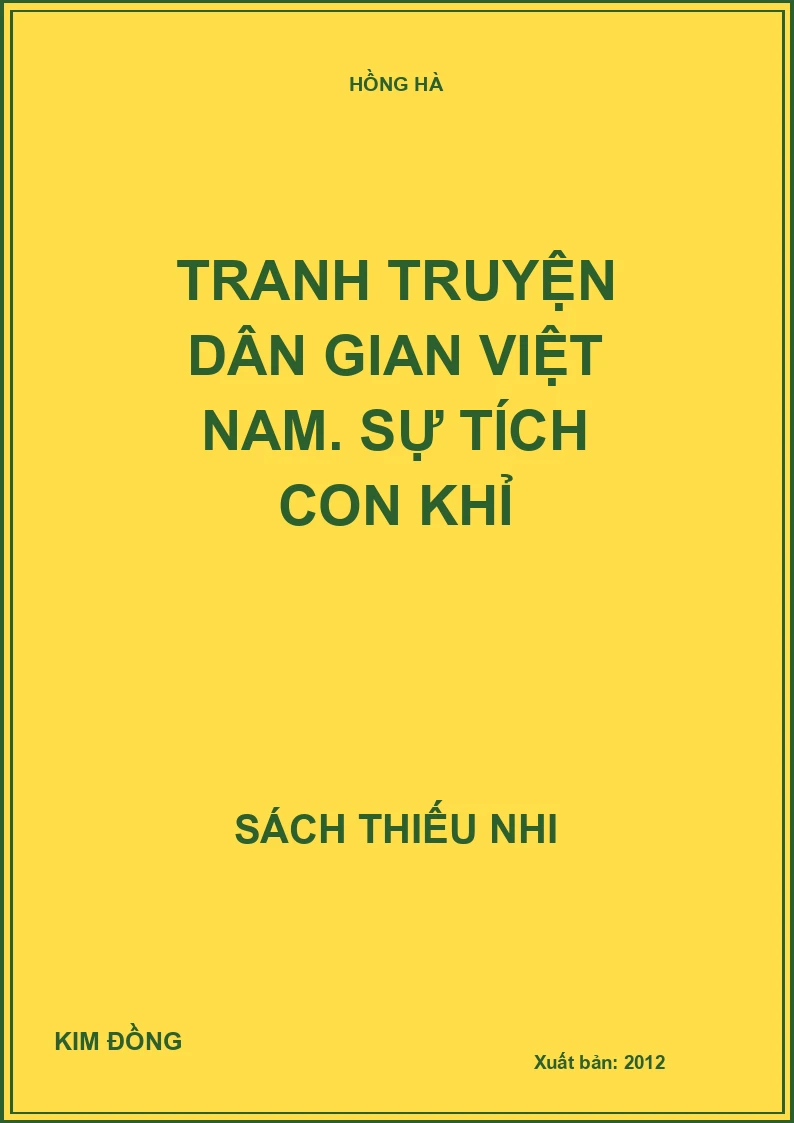 Tranh truyện dân gian Việt Nam. Sự tích con Khỉ