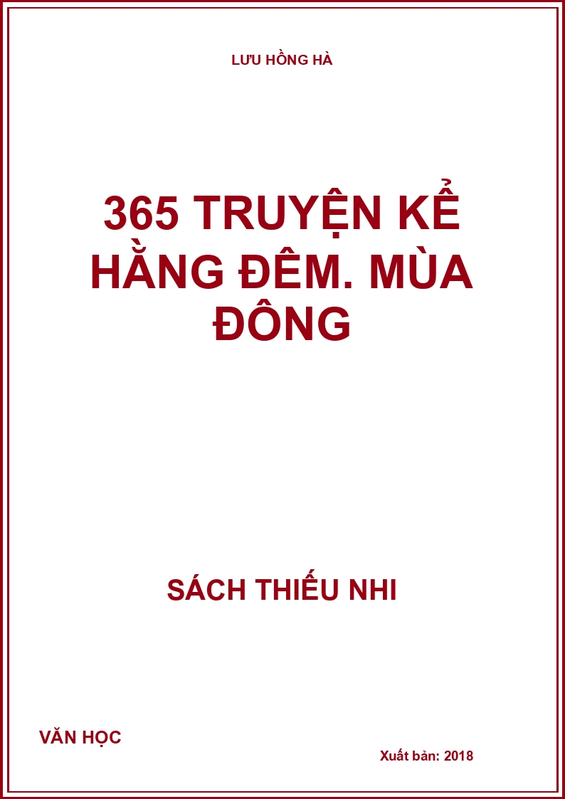 365 truyện kể hằng đêm. Mùa đông