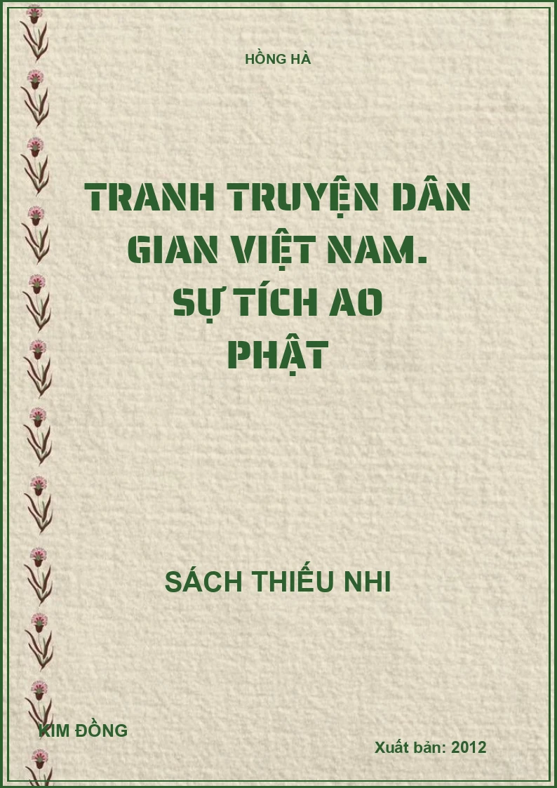 Tranh truyện dân gian Việt Nam. Sự tích ao phật