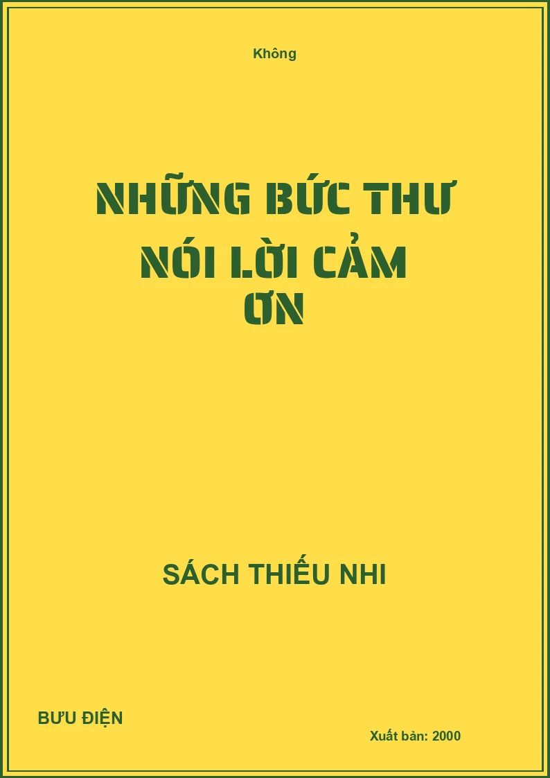 Những bức thư nói lời cảm ơn