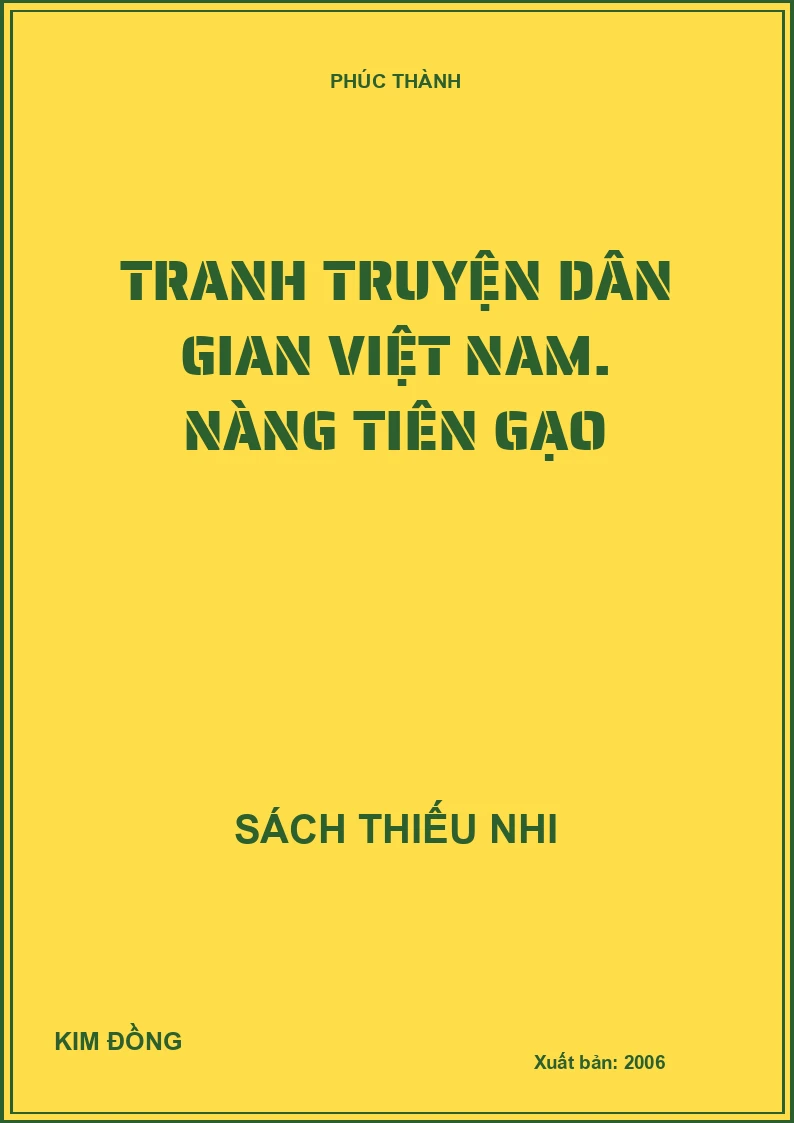 Tranh truyện dân gian Việt Nam. Nàng tiên Gạo