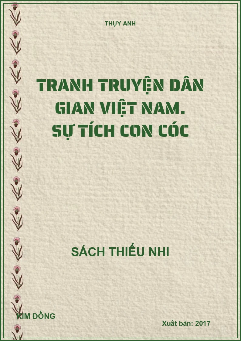 Tranh truyện dân gian Việt Nam. Sự tích con Cóc