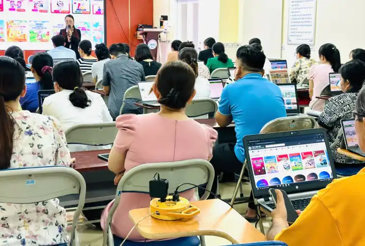Tập huấn Thư viện số DLib K12 tại trường Tiểu học Nguyễn Khuyến