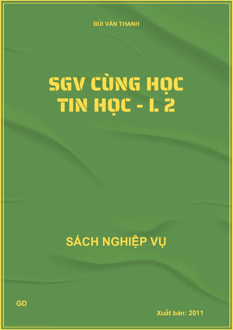 SGV Cùng học tin học - Lớp 2