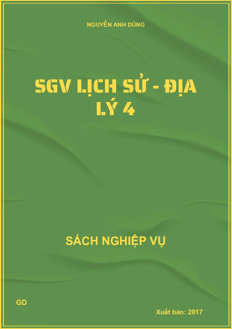 Sách giáo viên Lịch sử - Địa lí 4