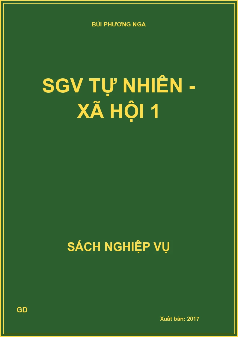 Sách giáo viên Tự nhiên - Xã hội 1