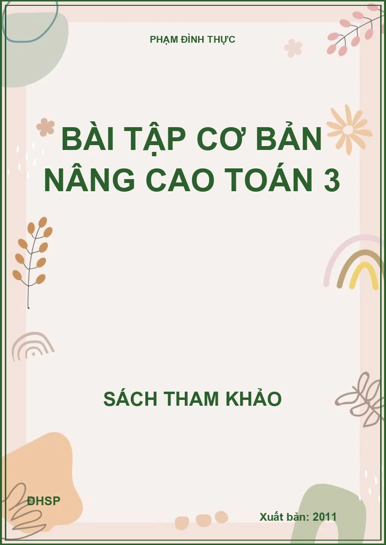 Bài tập cơ bản nâng cao Toán 3