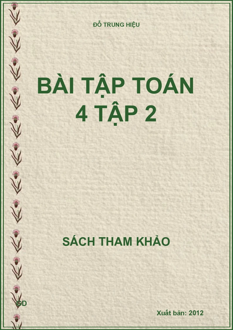 Bài Tập Toán 4 - Tập 2