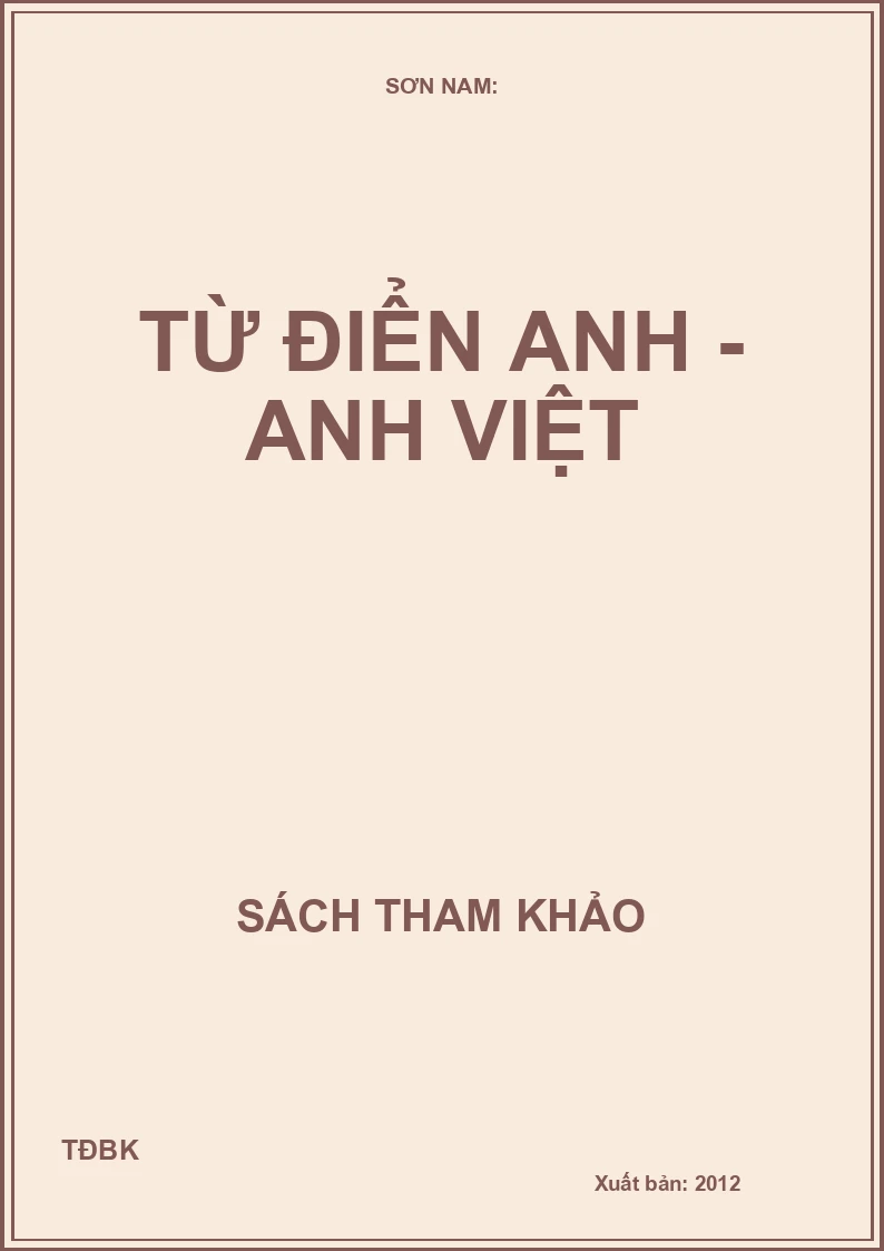 Từ Điển Anh - Việt