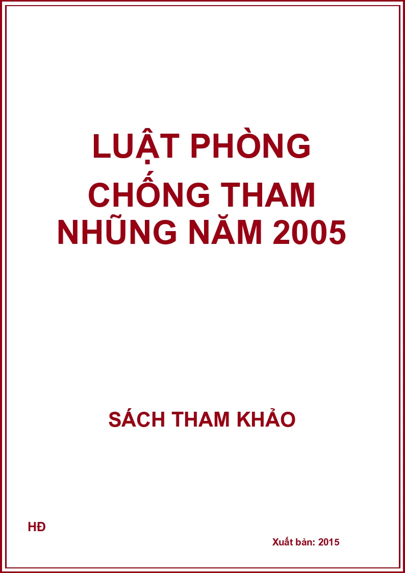 Luật phòng chống tham nhũng năm 2005