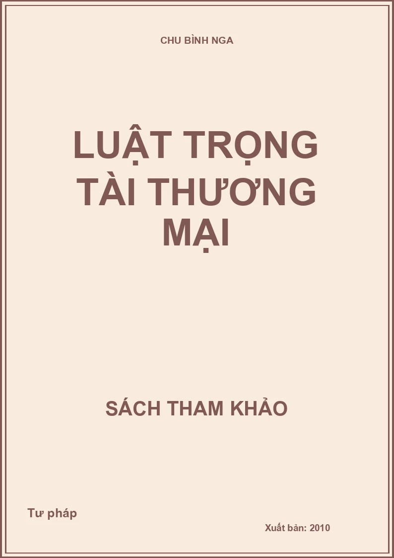 Luật Trọng Tài Thương Mại