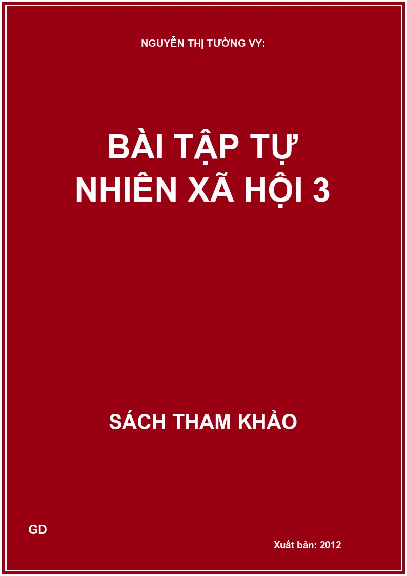 Bài Tập Tự Nhiên Xã Hội 3