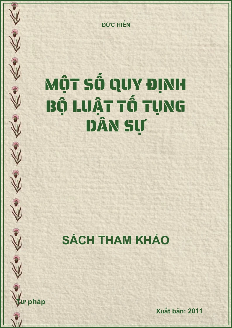 Một Số Quy Định Bộ luật Tố Tụng Dân