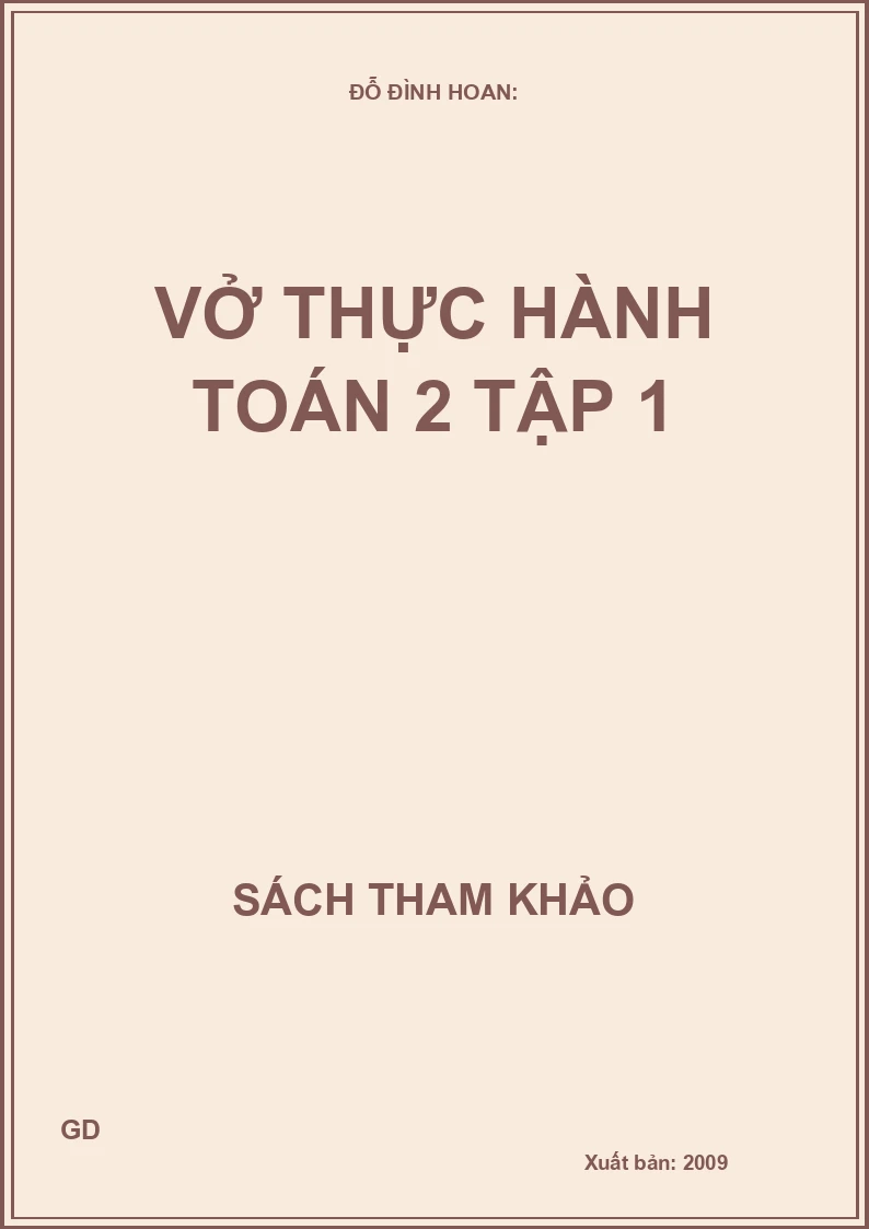 Vở thực hành Toán 2 tập 1