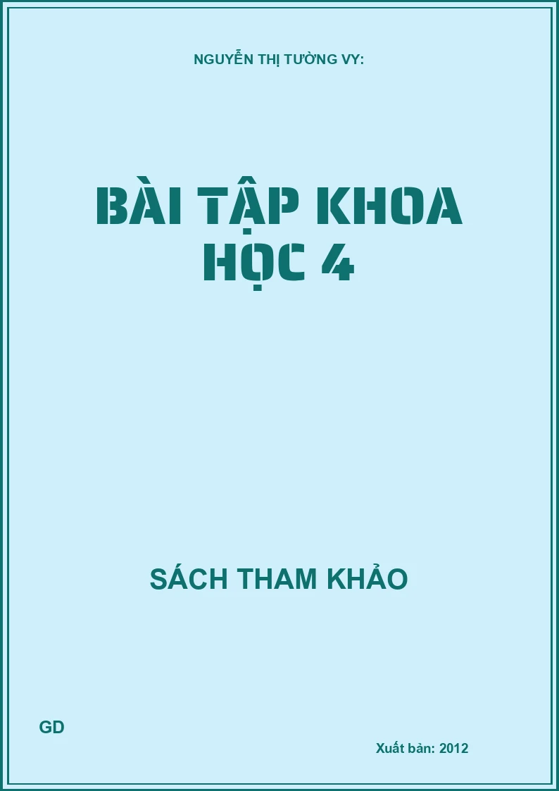 Bài Tập Khoa Học 4