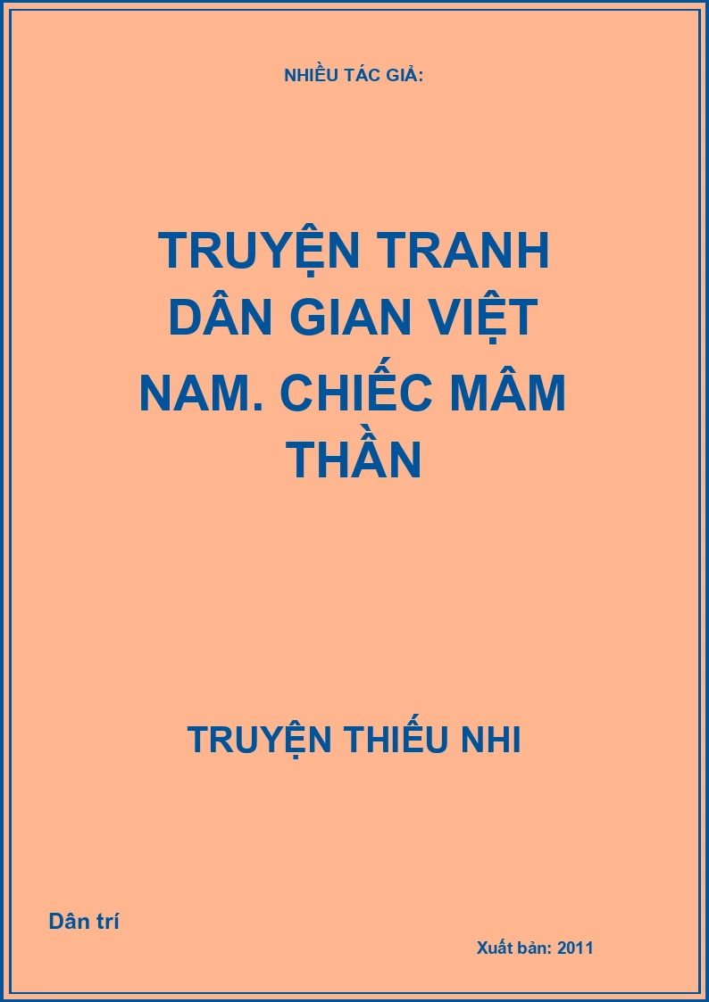 Tranh Truyện Dân Gian Việt Nam - Chiếc Mâm Thần