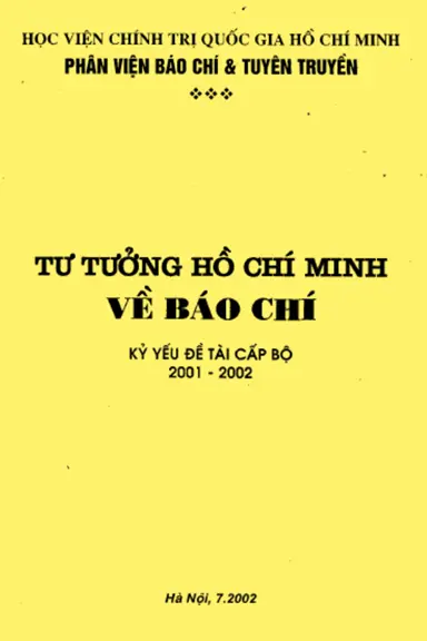 Tìm hiểu tư tưởng Hồ Chí Minh về báo chí