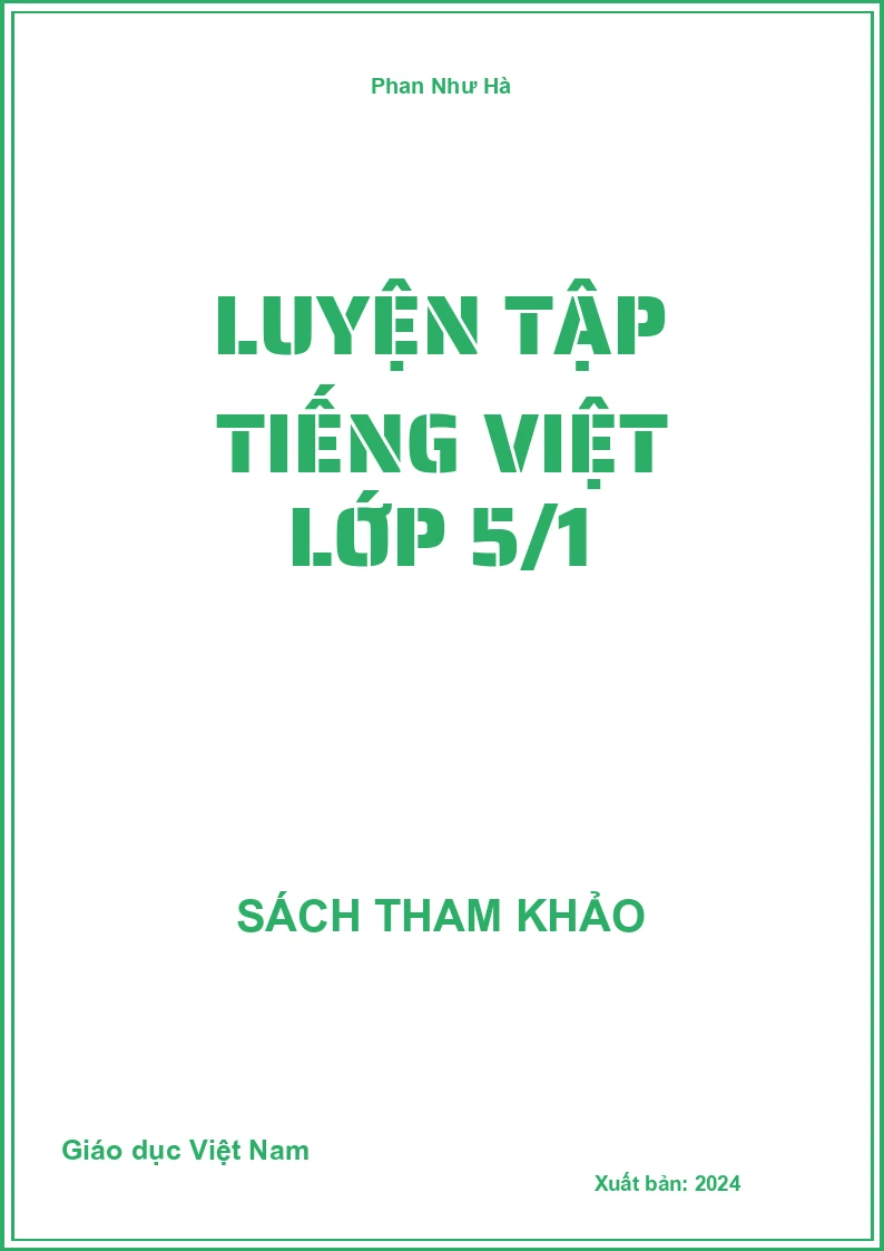 Luyện tập Tiếng Việt lớp 5/1