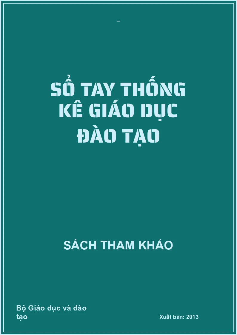 Sổ tay thống kê giáo dục đào tạo