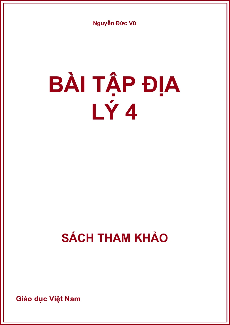 Bài tập địa lý 4