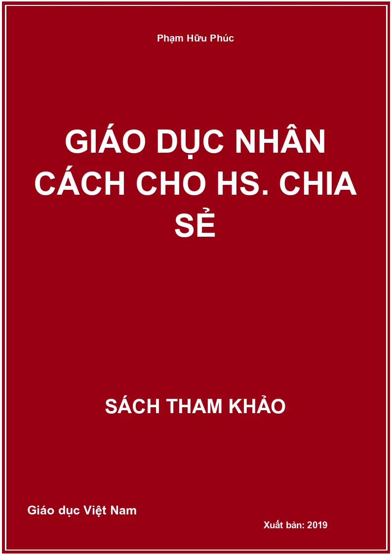 Giáo dục nhân cách cho hs. Chia sẻ