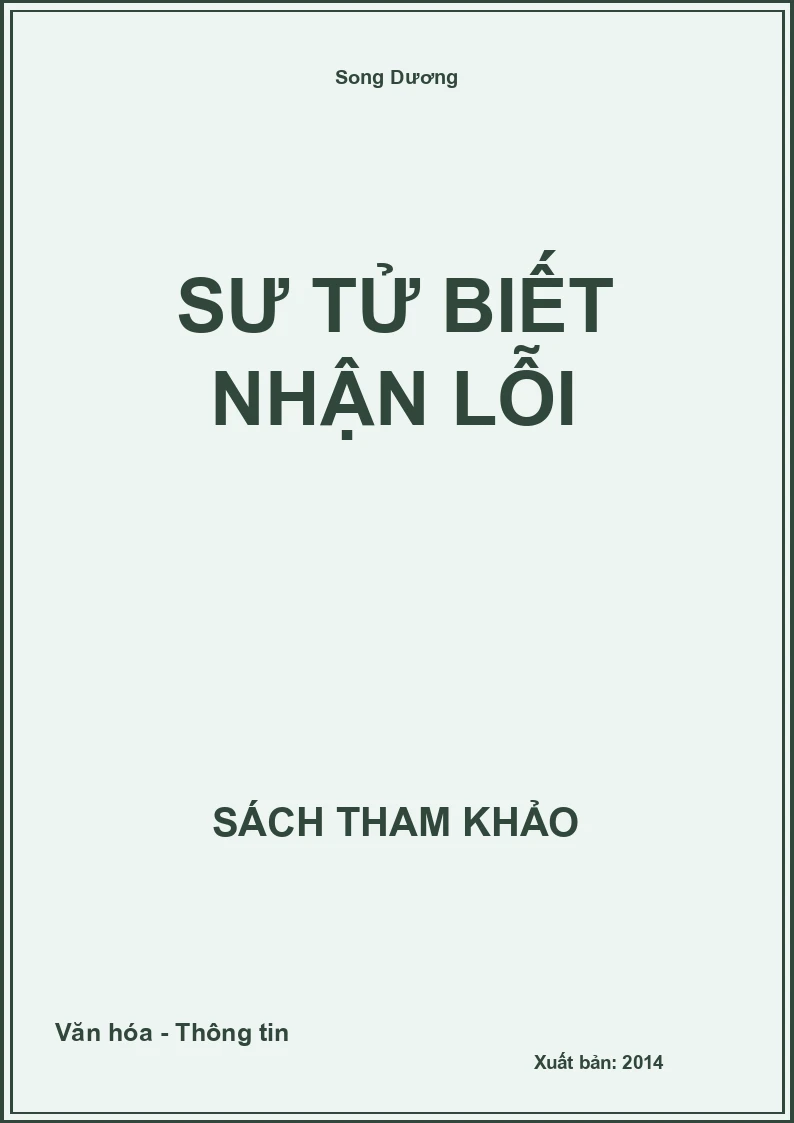 Sư tử biết nhận lỗi