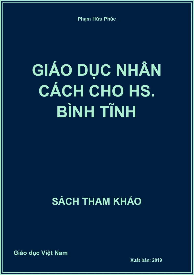 Giáo dục nhân cách cho hs. Bình tĩnh