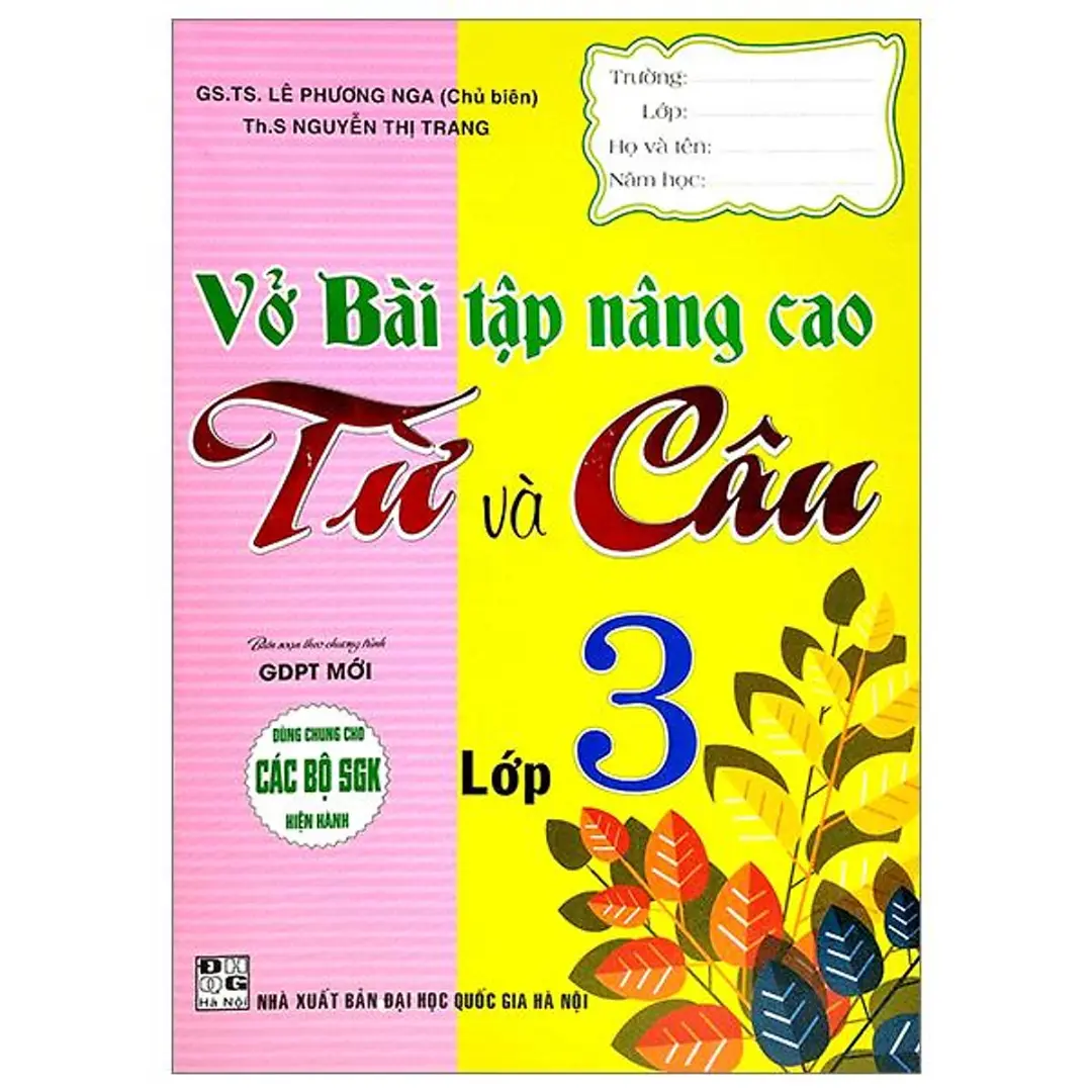 Vở bài tập nâng cao từ và câu lớp 3