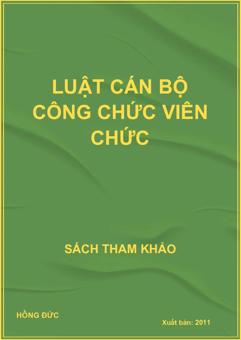 Luật cán bộ công chức viên chức