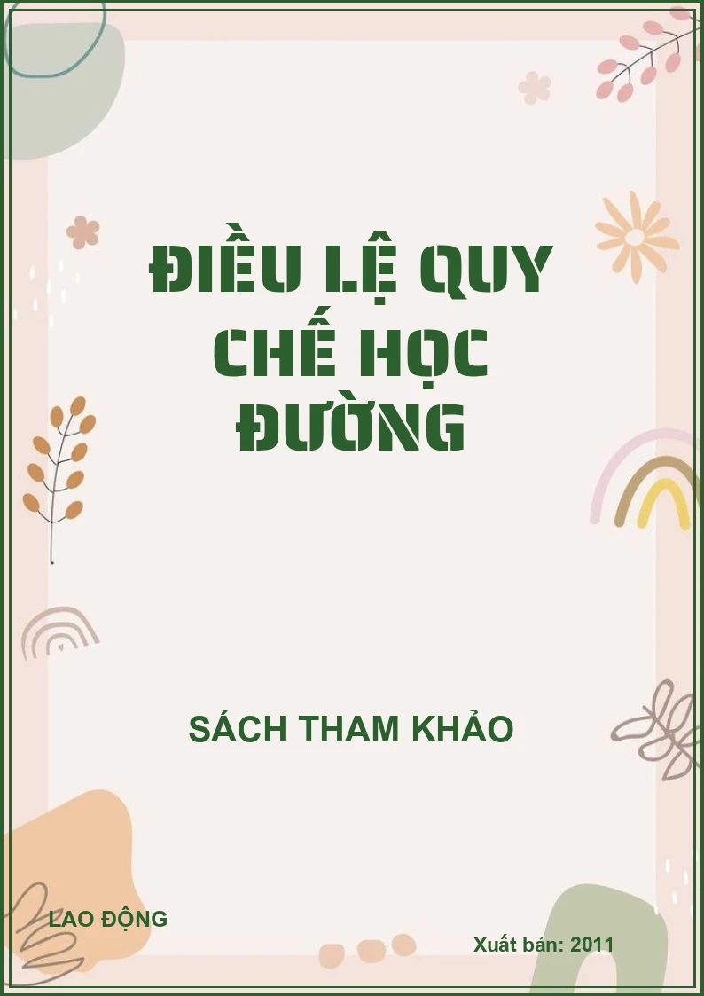 Điều lệ quy chế học đường