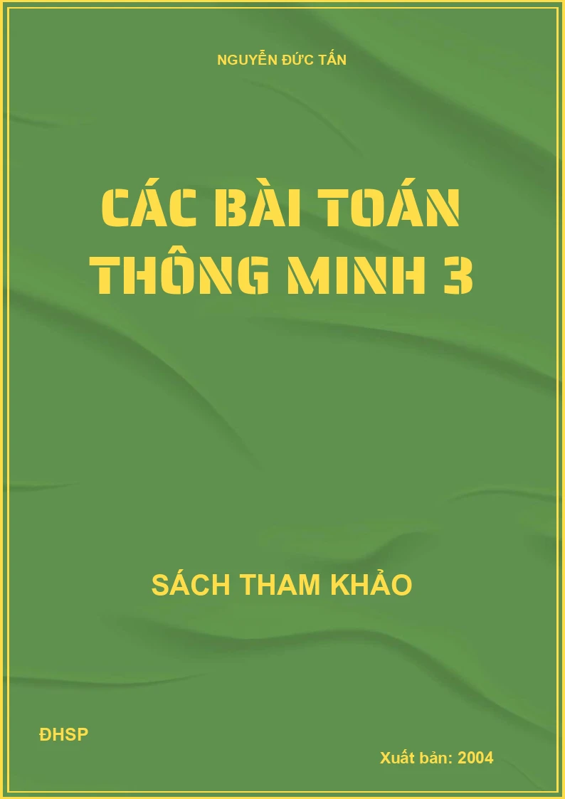 Các bài Toán thông minh 3