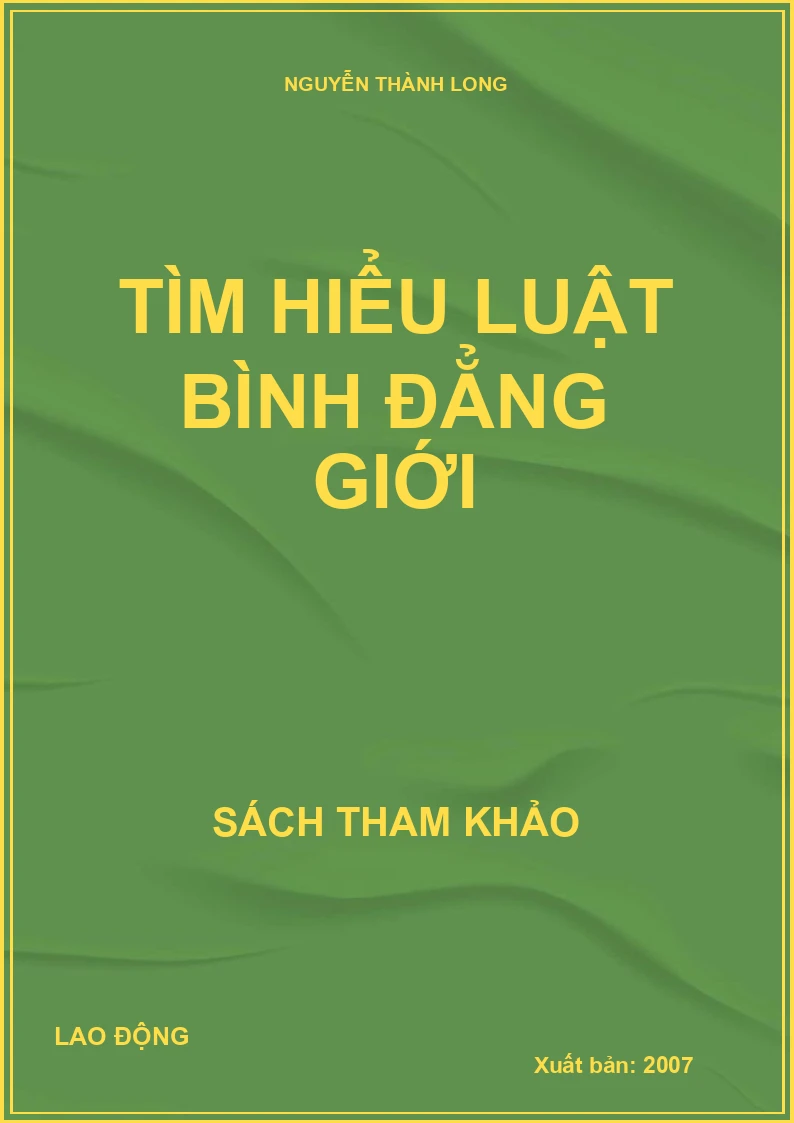 Tìm hiểu luật bình đẳng giới