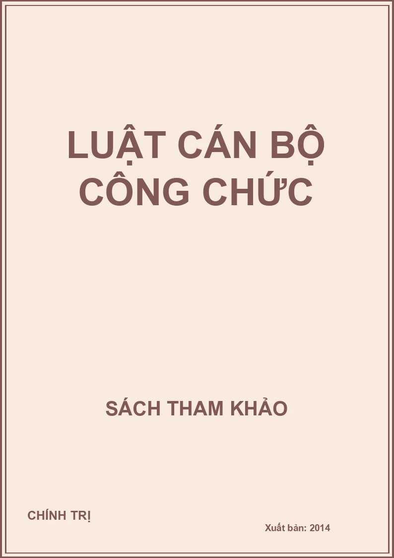 Luật cán bộ công chức
