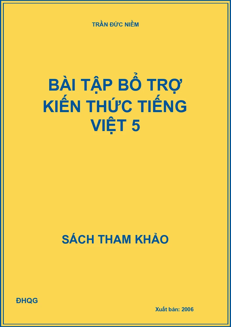 Bài tập bổ trợ kiến thức Tiếng Việt 5