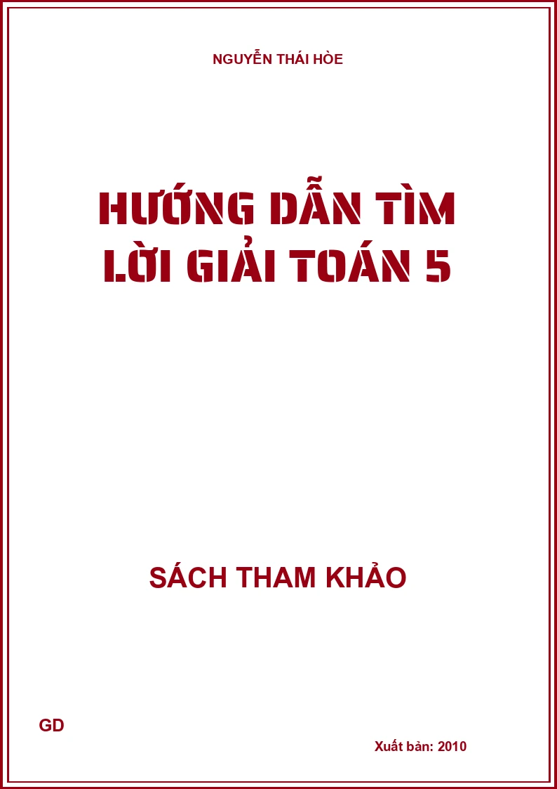 Hướng dẫn tìm lời giải Toán 5