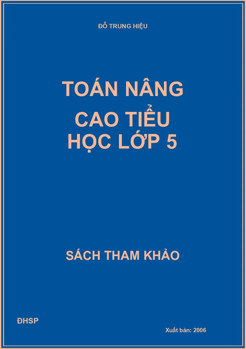 Toán nâng cao tiểu học lớp 5