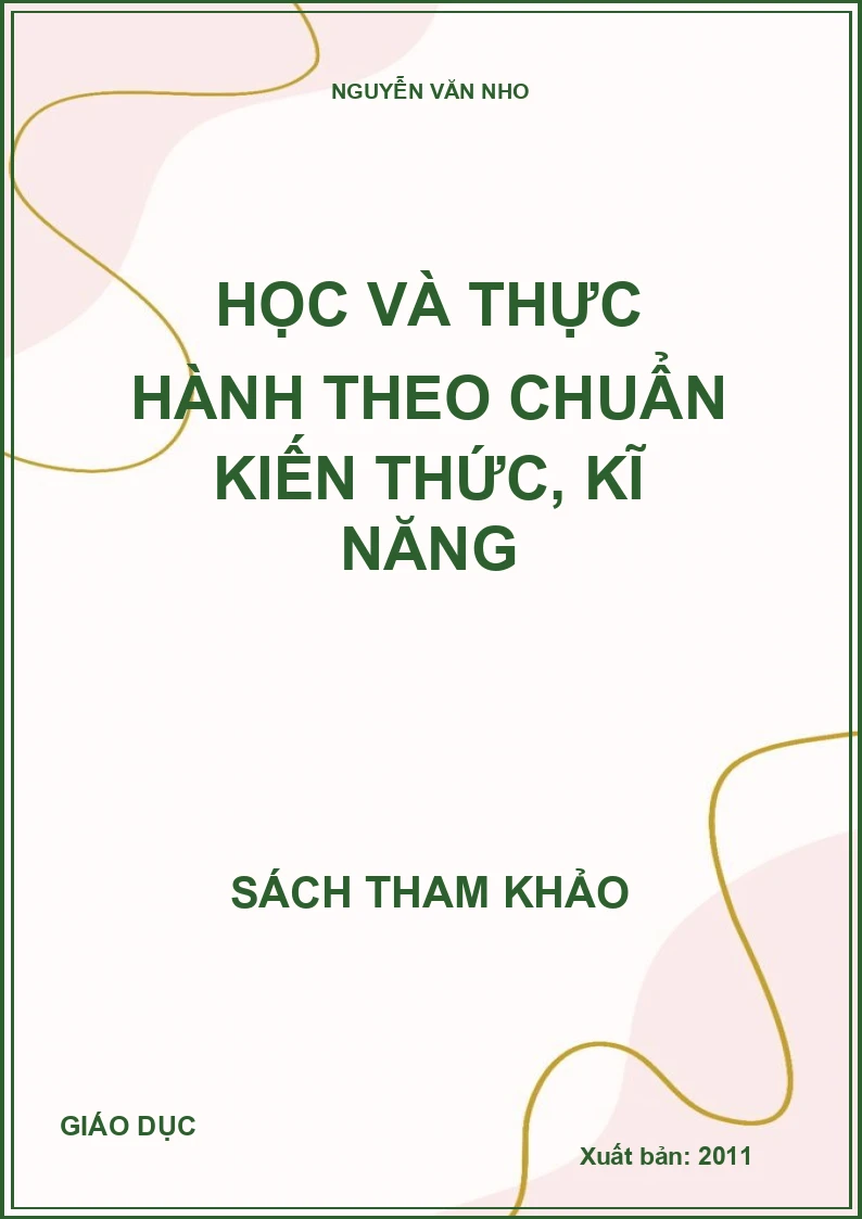 Học và thực hành theo chuẩn kiến thức, kĩ năng