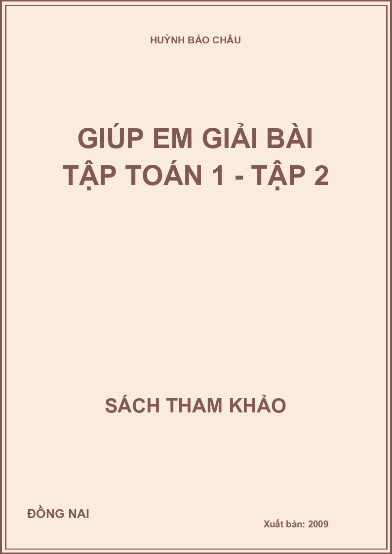 Giúp em giải bài tập toán 1 - Tập 2