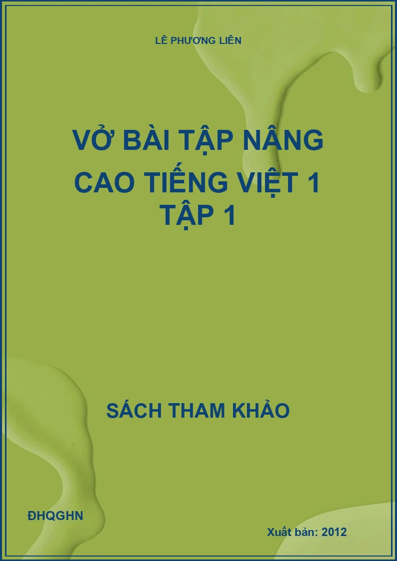 Vở bài tập nâng cao tiếng việt 1 tập 1