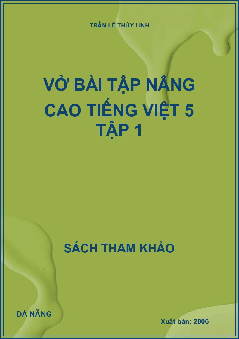 Vở bài tập nâng cao tiếng việt 5 tập 1