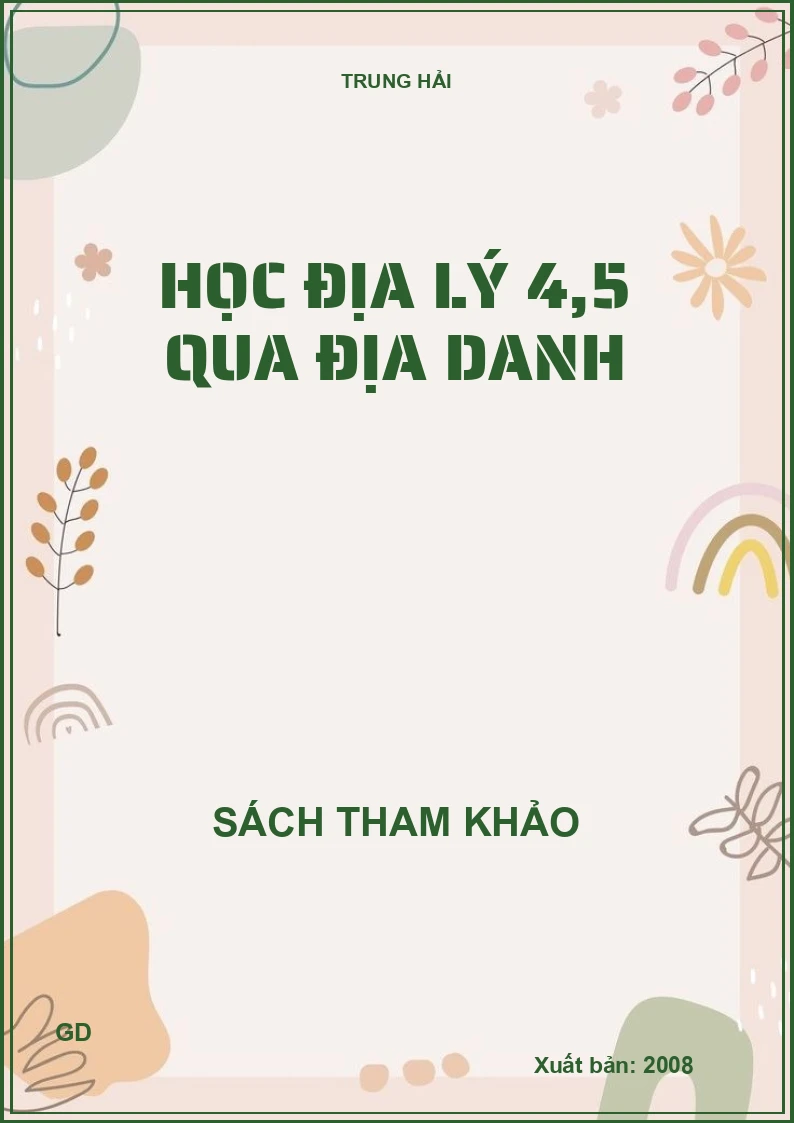 Học địa lý 4,5 qua địa danh