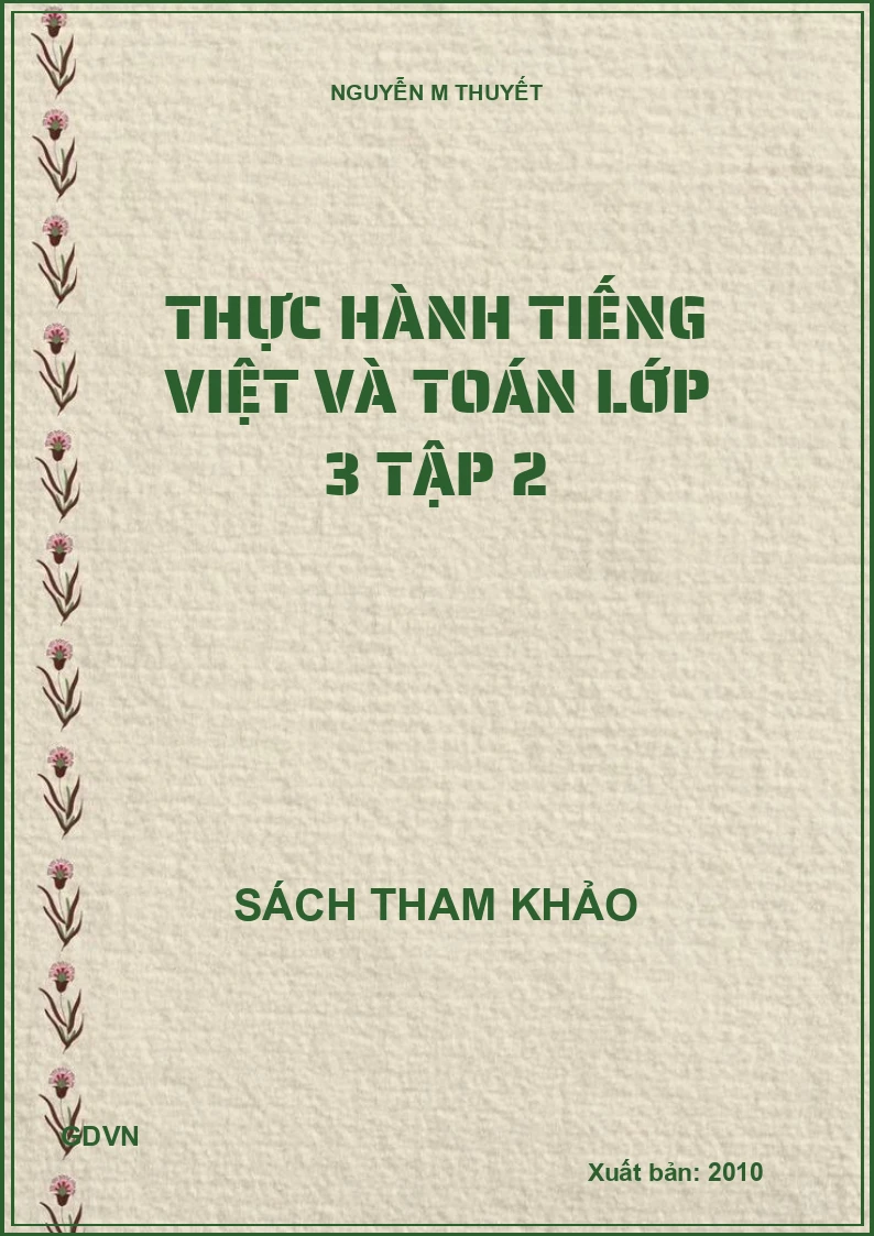 Thực hành tiếng việt và toán lớp 3 tập 2