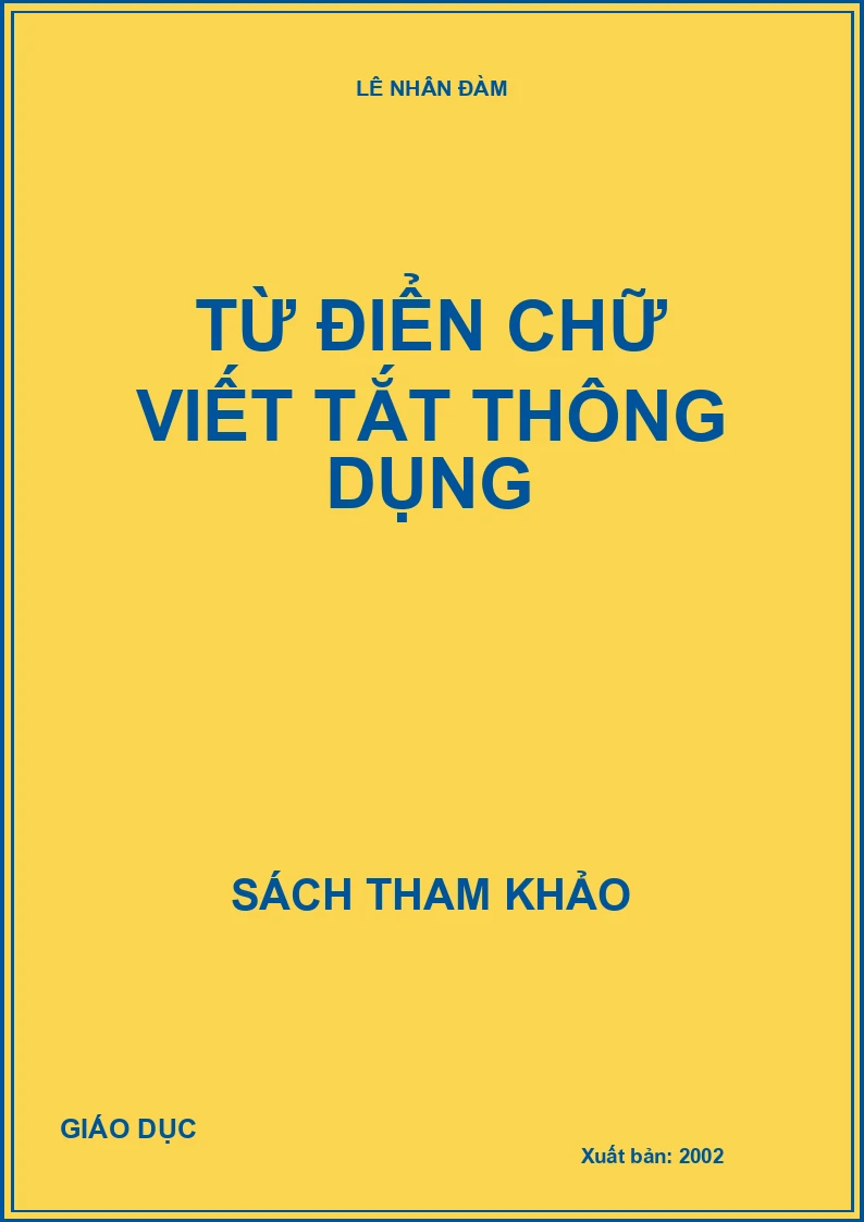 Từ điển chữ viết tắt thông dụng