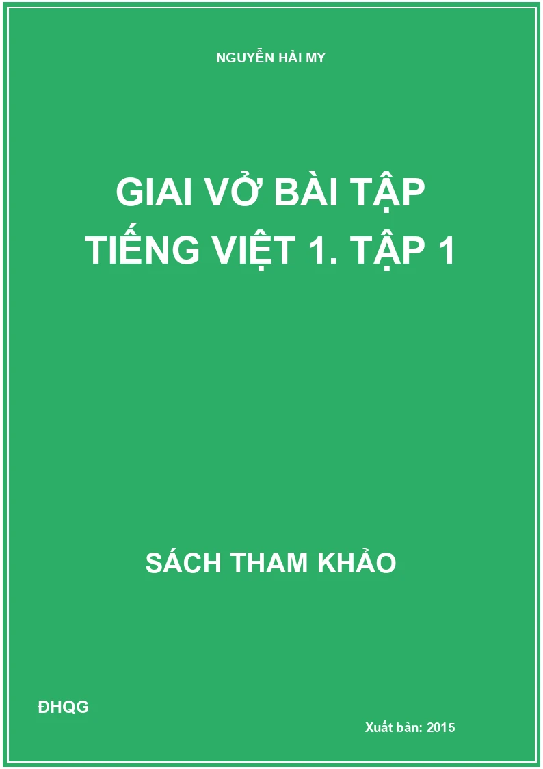 Giai vở bài tập tiếng việt 1. tập 1
