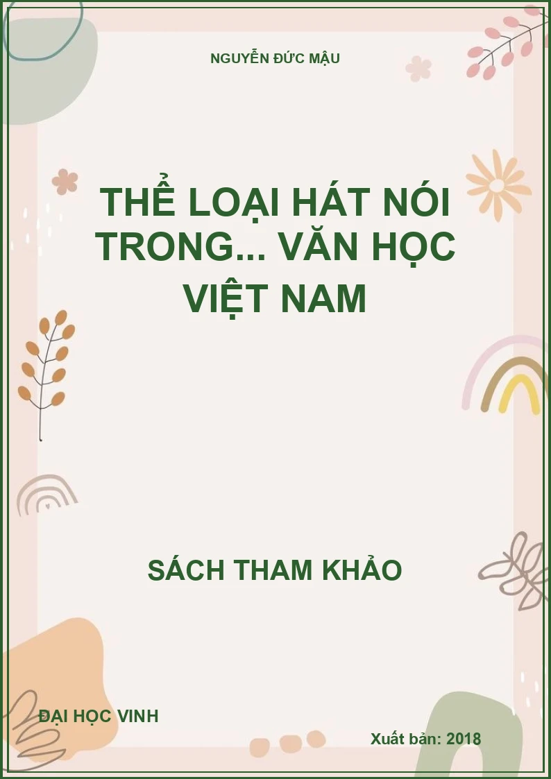 Thể loại hát nói trong... văn học Việt Nam