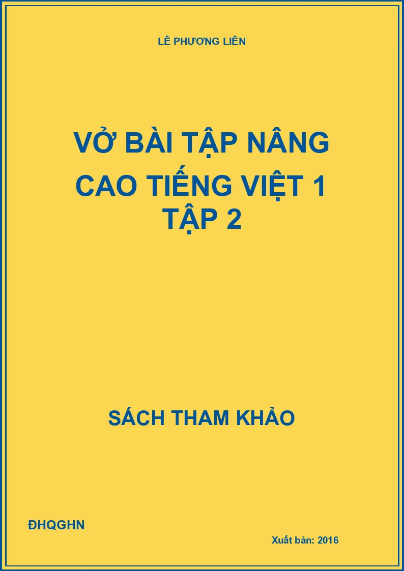 Vở bài tập nâng cao tiếng việt 1 tập 2